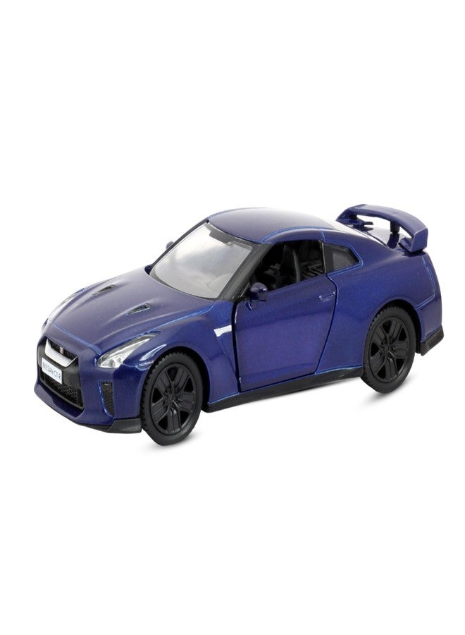 Rmz City 5 Inch Die Cast Nissan GT-R (R35) 2017 Toy Car 1:38 Scale Model | Licensed Collectible Vehicle with Opening Doors & Pullback Action | International Series for Kids & Car Lovers | Blue - Image 1